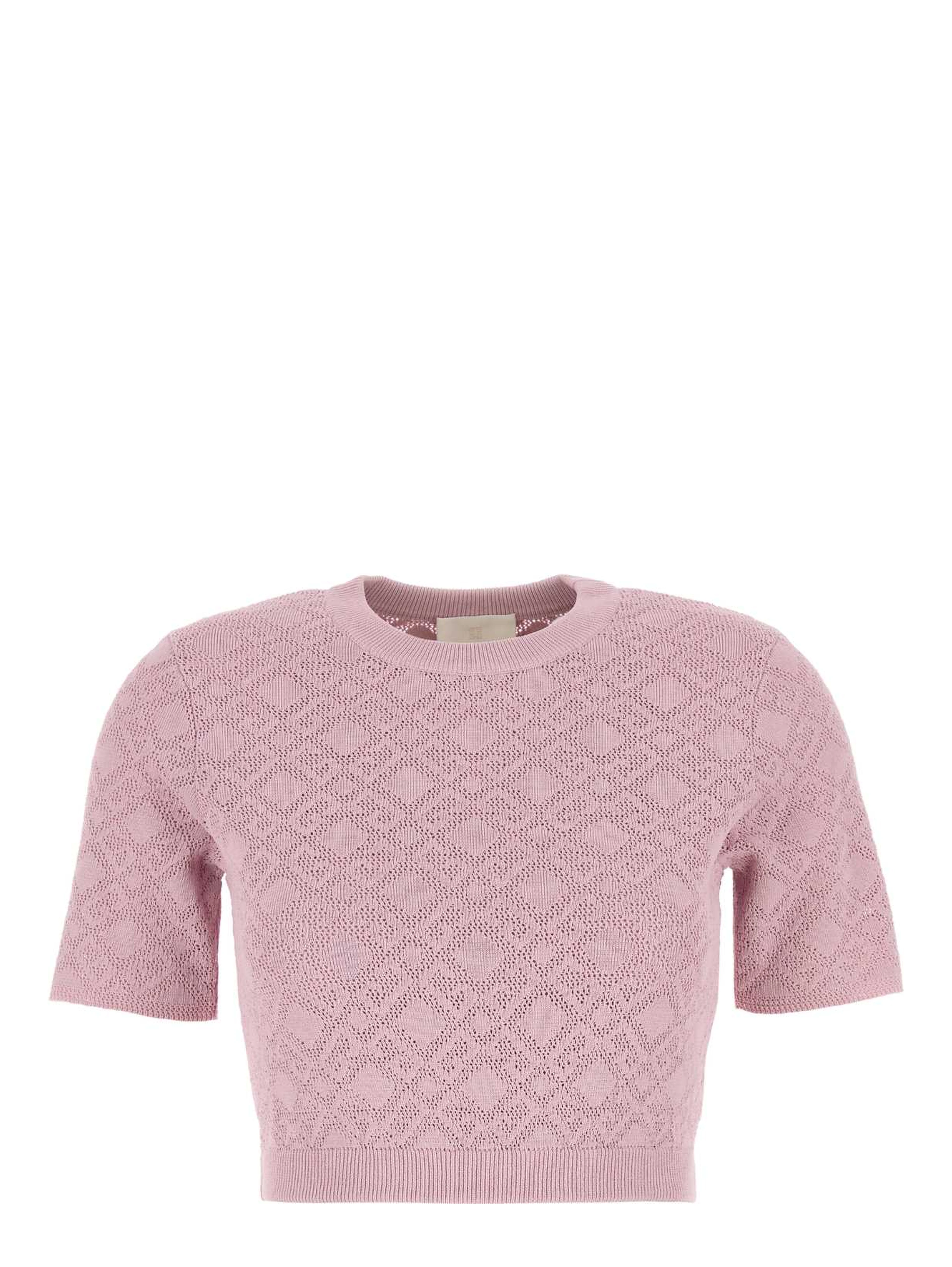 CROPPED SHORT SLEEVES SWEATER