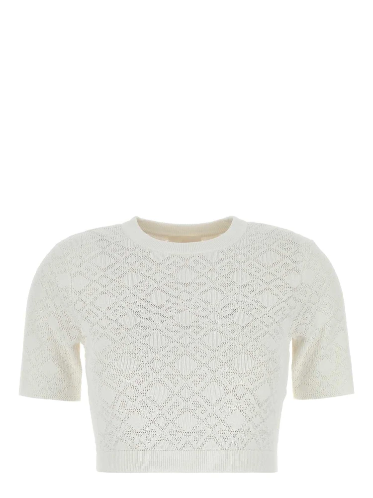 CROPPED SHORT SLEEVES SWEATER