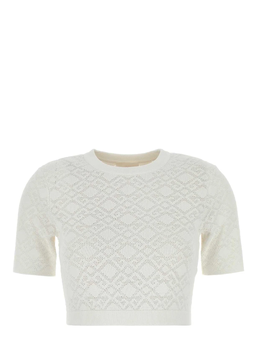 CROPPED SHORT SLEEVES SWEATER