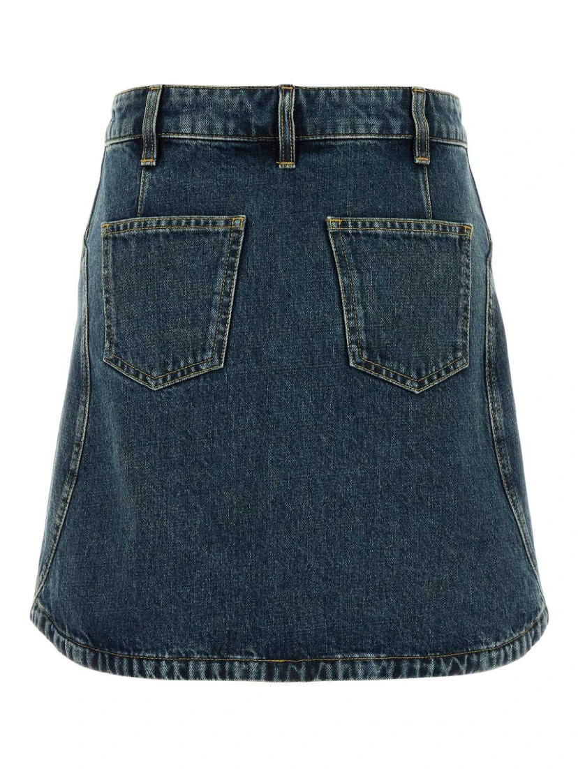 MINI DENIM SKIRT WITH POCKETS