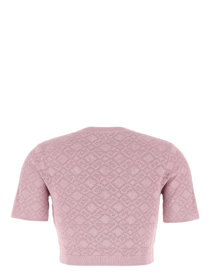 CROPPED SHORT SLEEVES SWEATER