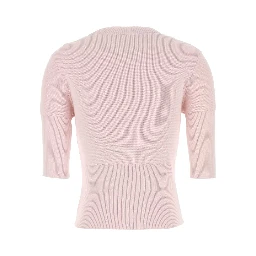3/4 SLEEVES RIBBED BOTTOM SWEATER