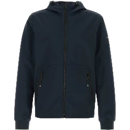SOFT SHELL FULL-ZIP HOODIE - MELTON BLUE