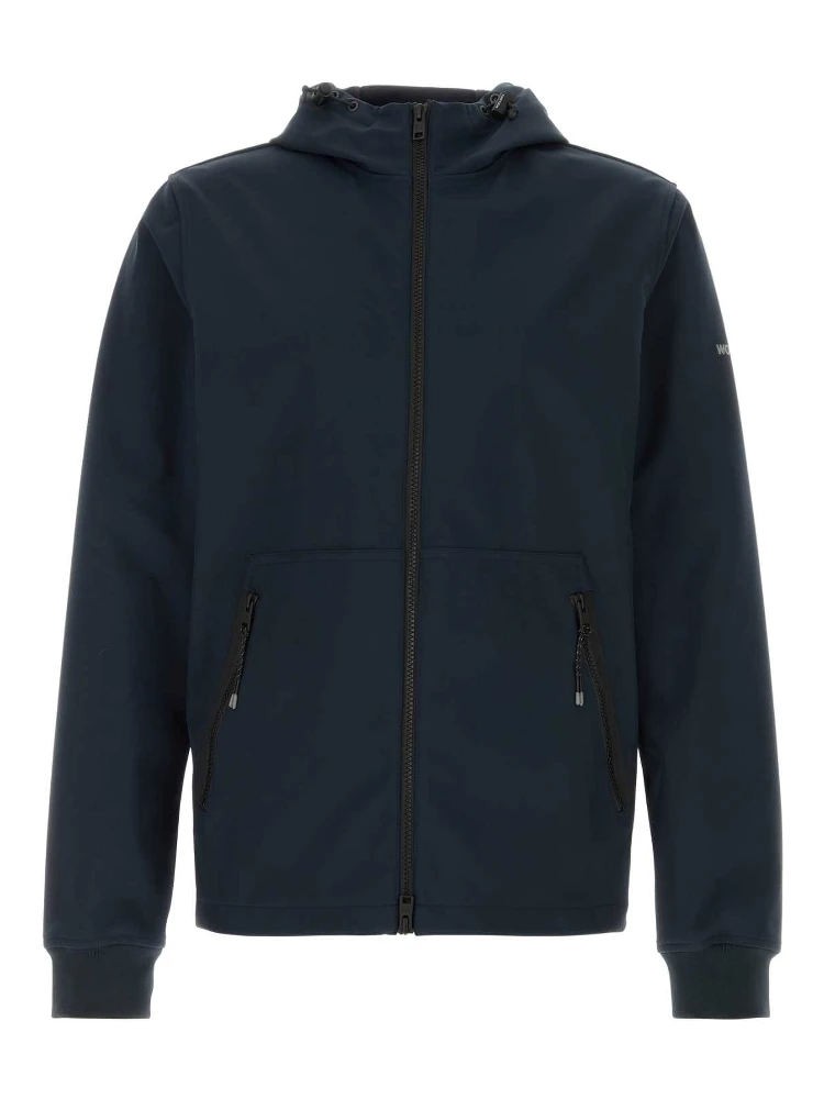 SOFT SHELL FULL-ZIP HOODIE - MELTON BLUE