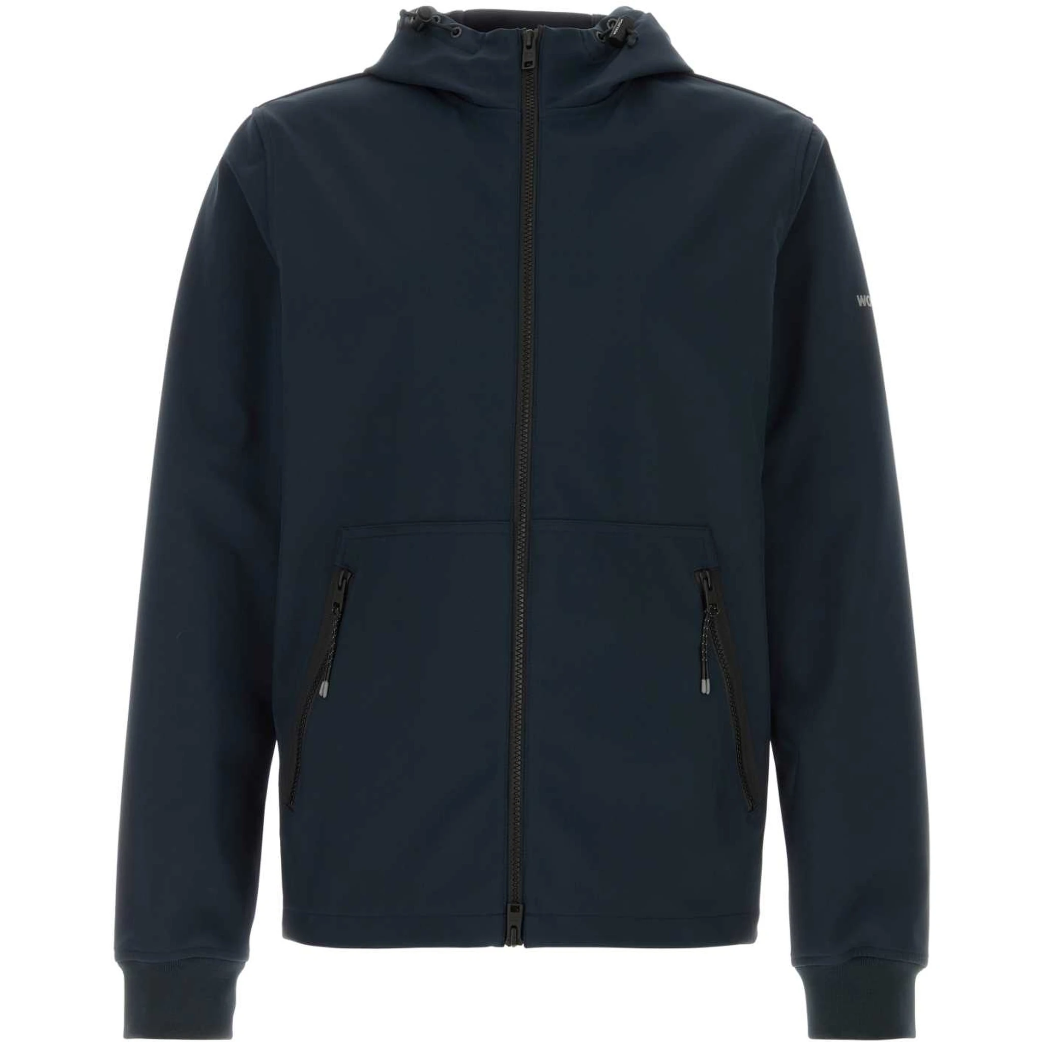 SOFT SHELL FULL-ZIP HOODIE - MELTON BLUE