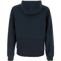 SOFT SHELL FULL-ZIP HOODIE - MELTON BLUE