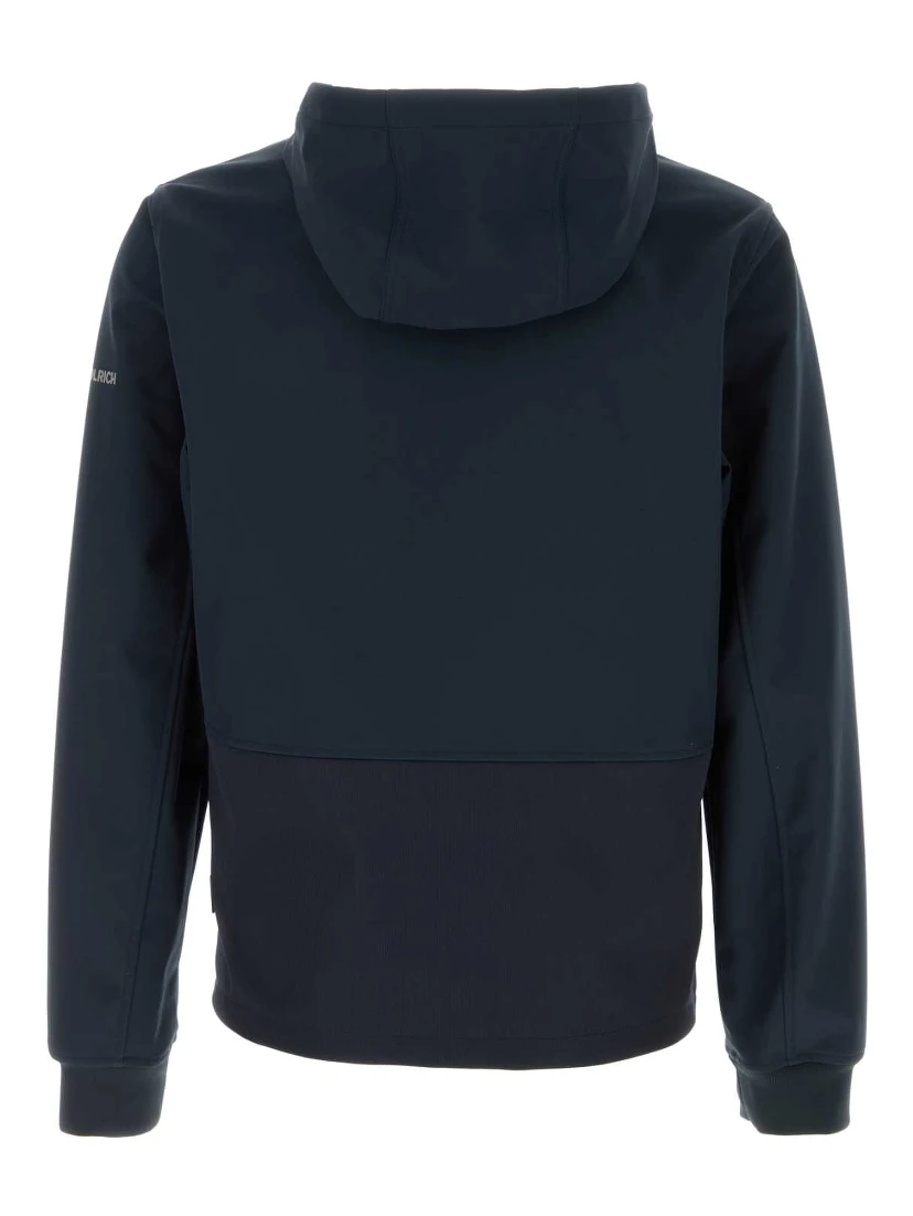 SOFT SHELL FULL-ZIP HOODIE - MELTON BLUE