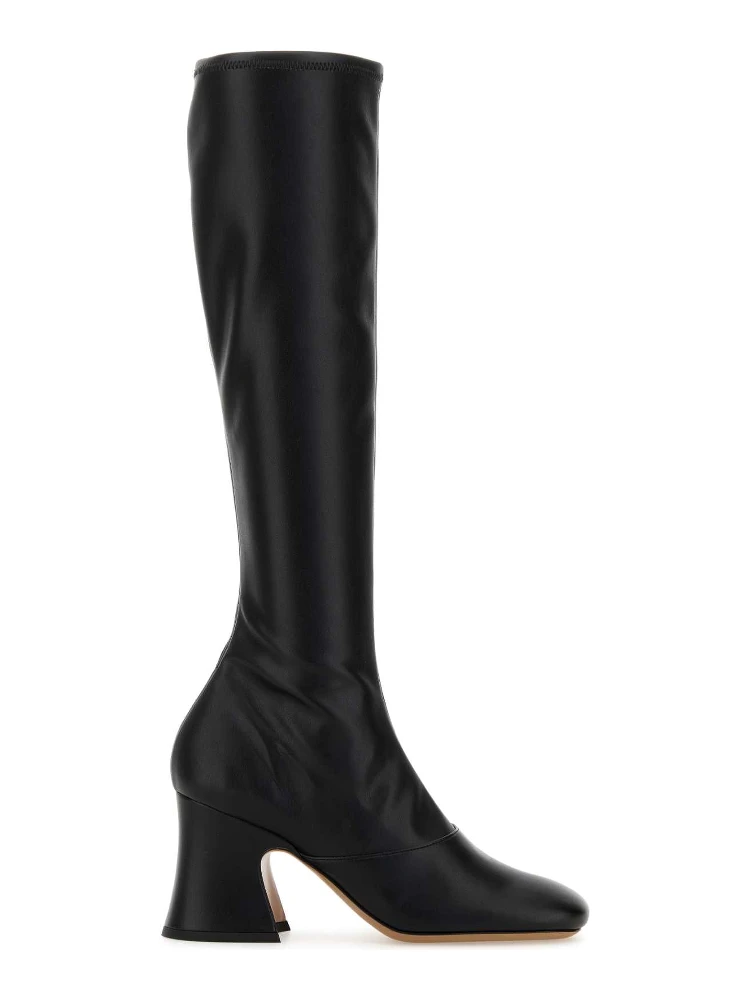 Black Synthetic Leather Janis Boots