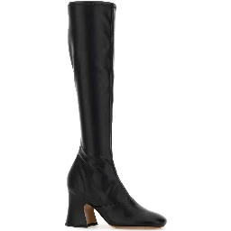Black Synthetic Leather Janis Boots