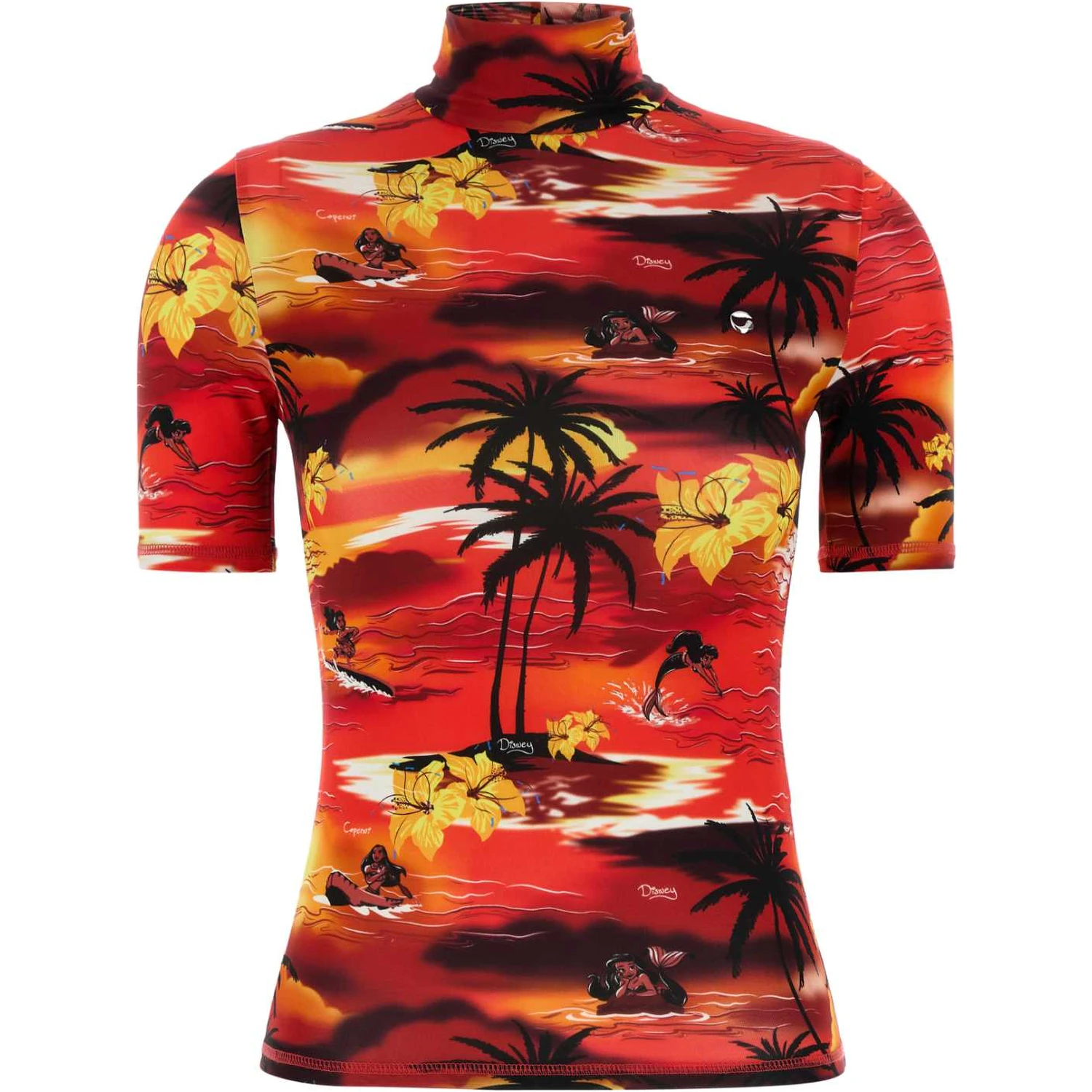 DISNEY X COPERNI TROPICAL HIGH NECK FITTED TOP