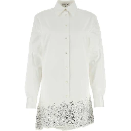 DISTRESSED GLITTER HEM TUNIC SHIRT DRESS