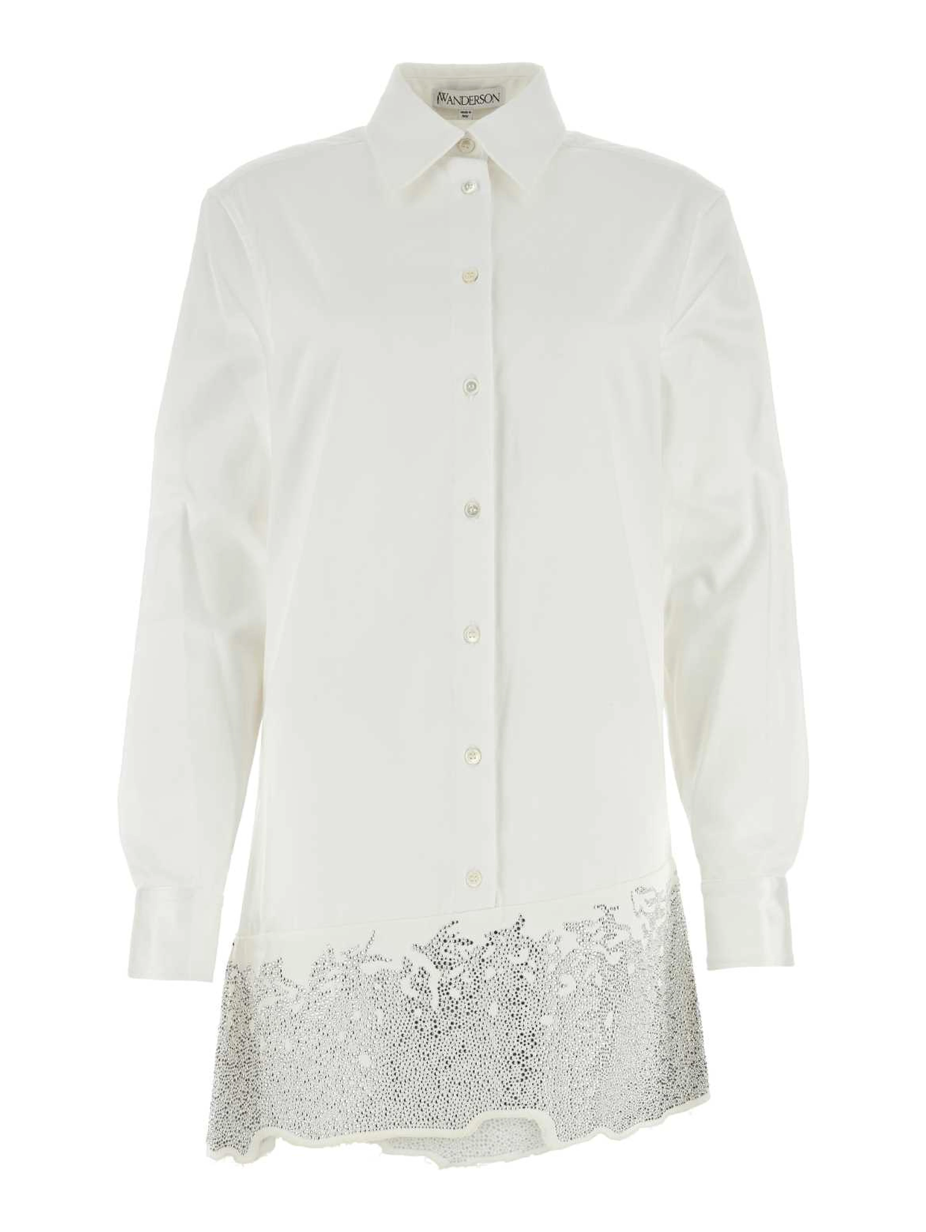 DISTRESSED GLITTER HEM TUNIC SHIRT DRESS