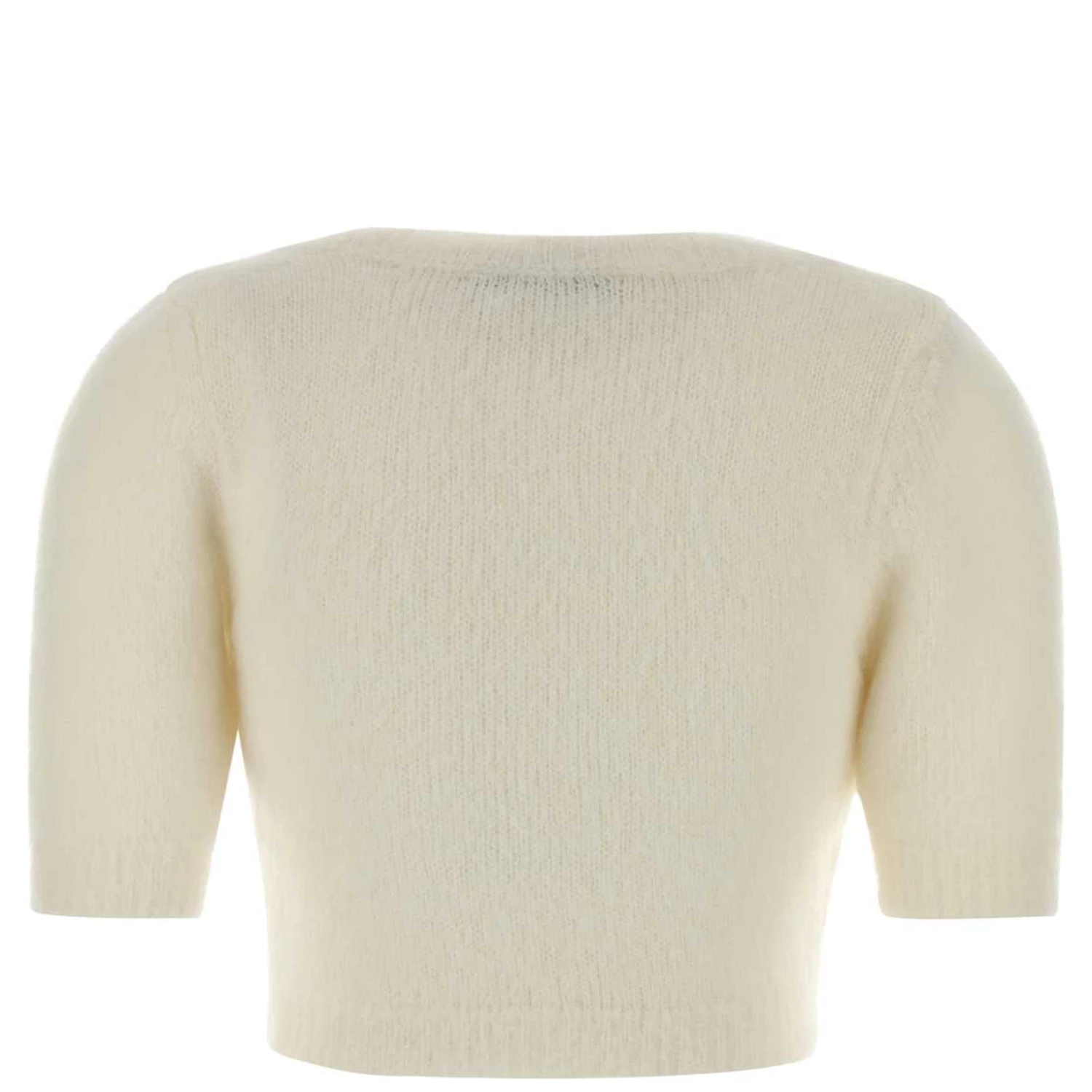 CARDED MOHAIR KNIT JUMPER WITH EMBROIDERY