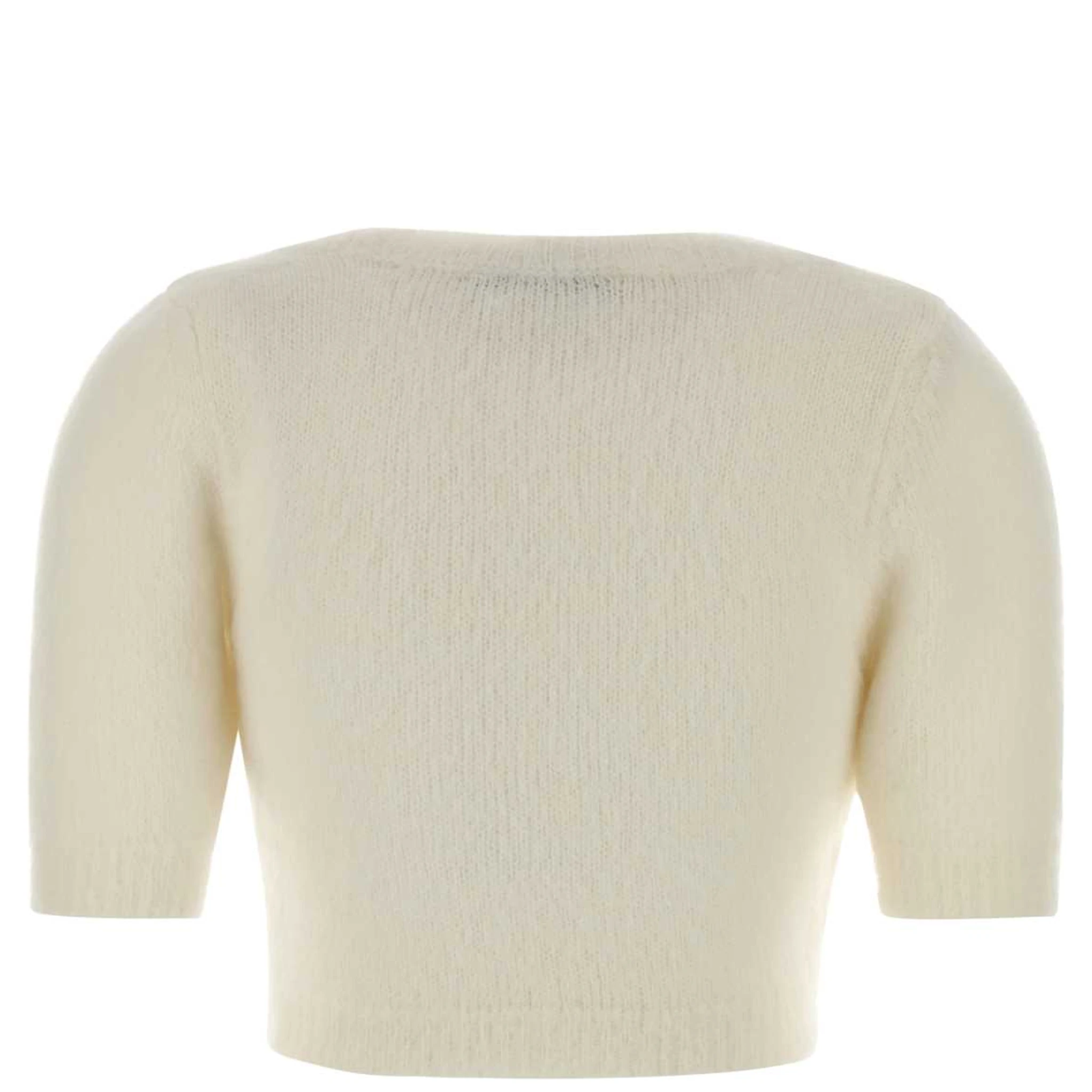 CARDED MOHAIR KNIT JUMPER WITH EMBROIDERY