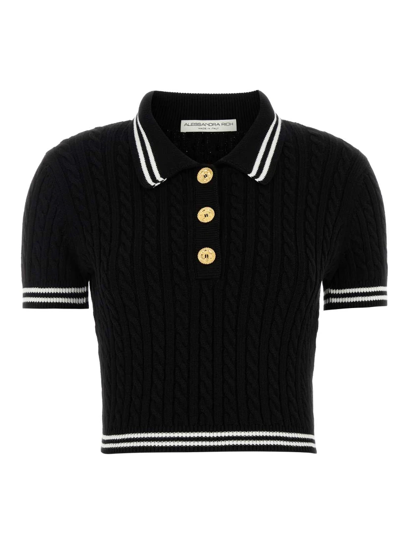 COTTON BLEND KNITTED POLO