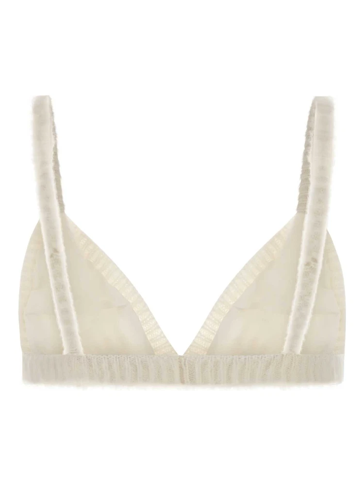 CARDED MOHAIR KNIT BRA WITH EMBROIDERY alternative
