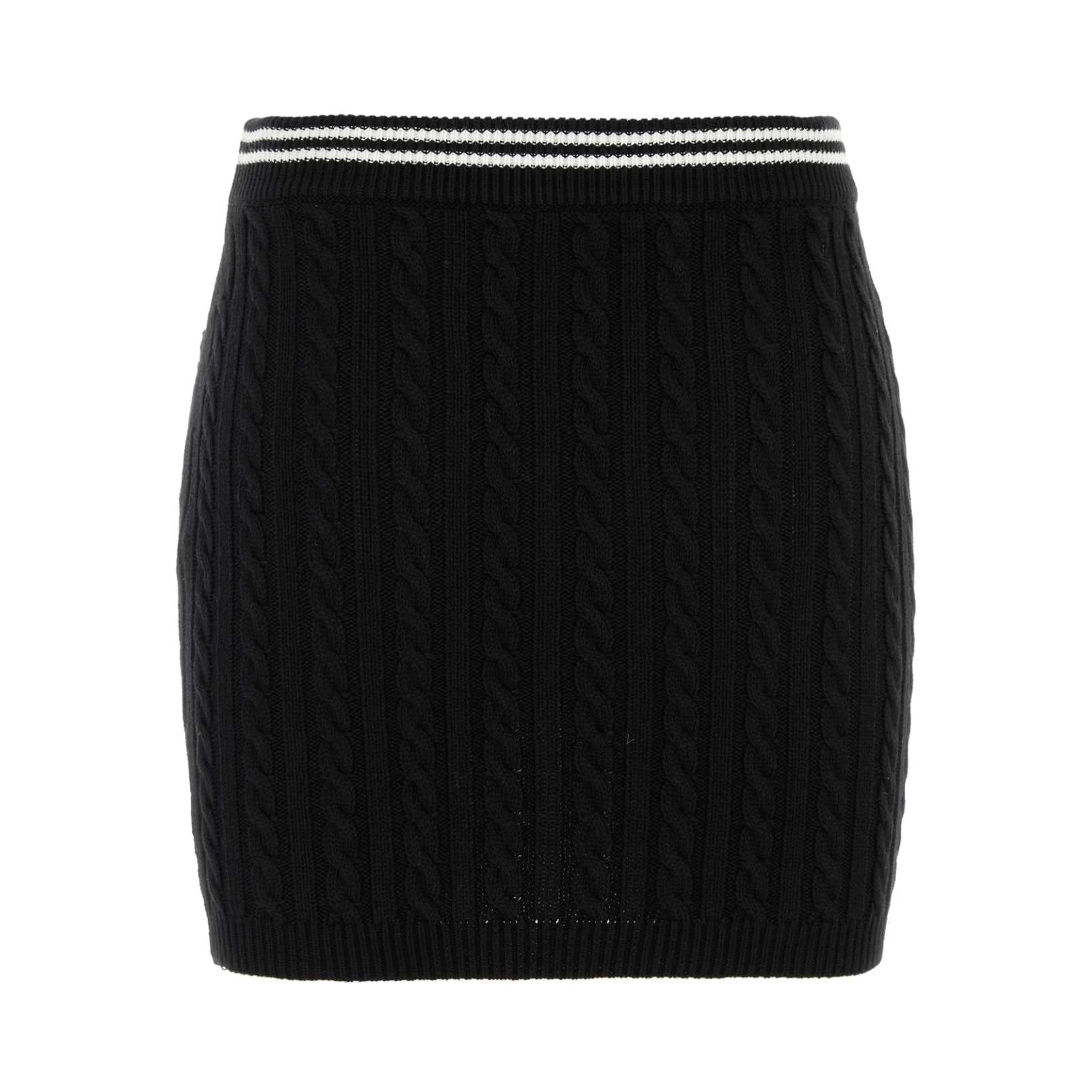COTTON BLEND KNITTED MINI SKIRT