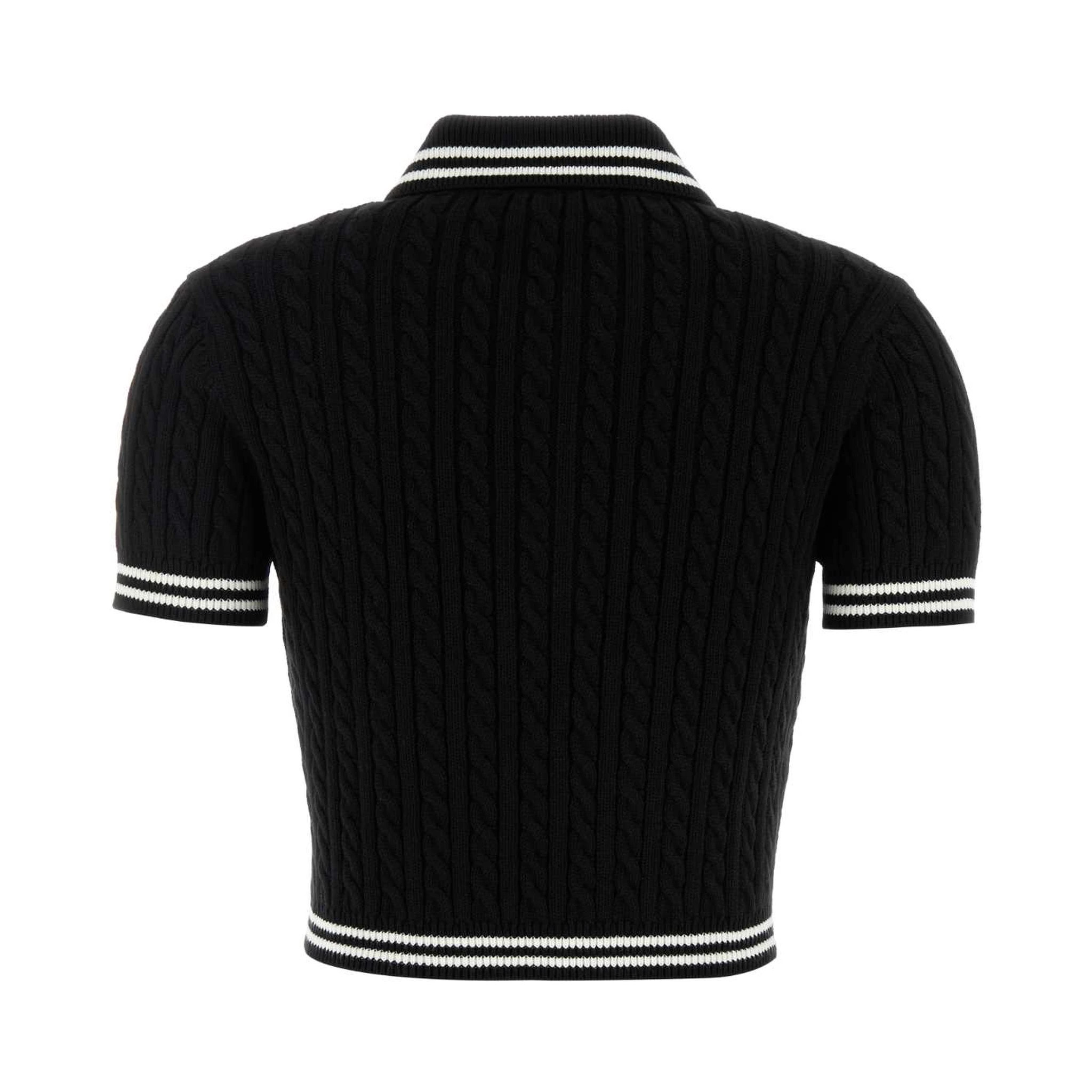 COTTON BLEND KNITTED POLO