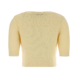 CARDED MOHAIR KNIT JUMPER WITH EMBROIDERY