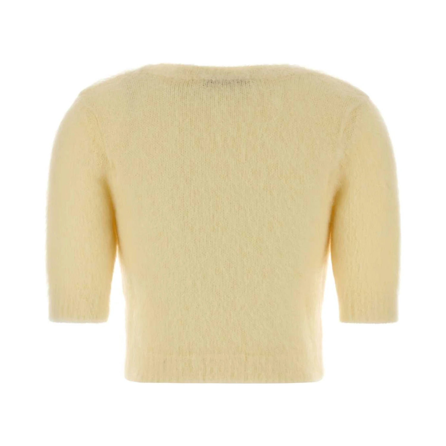 CARDED MOHAIR KNIT JUMPER WITH EMBROIDERY