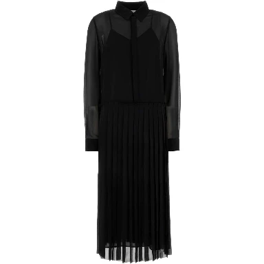 PLEATED MIDI DRESS