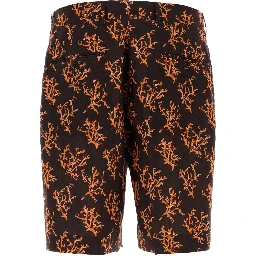 SHORTS LINEN CORAL ALLOVER