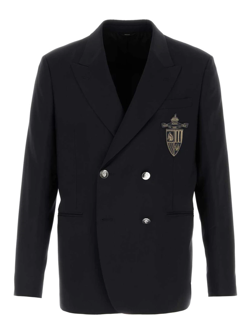 GIACCA LIGHT WOOL FENDI CREST