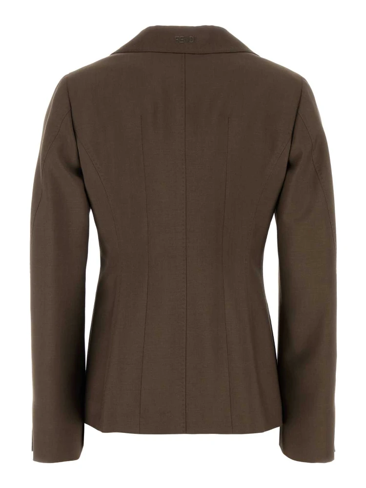 BROWN SINGLE BREAST JACKET alternative