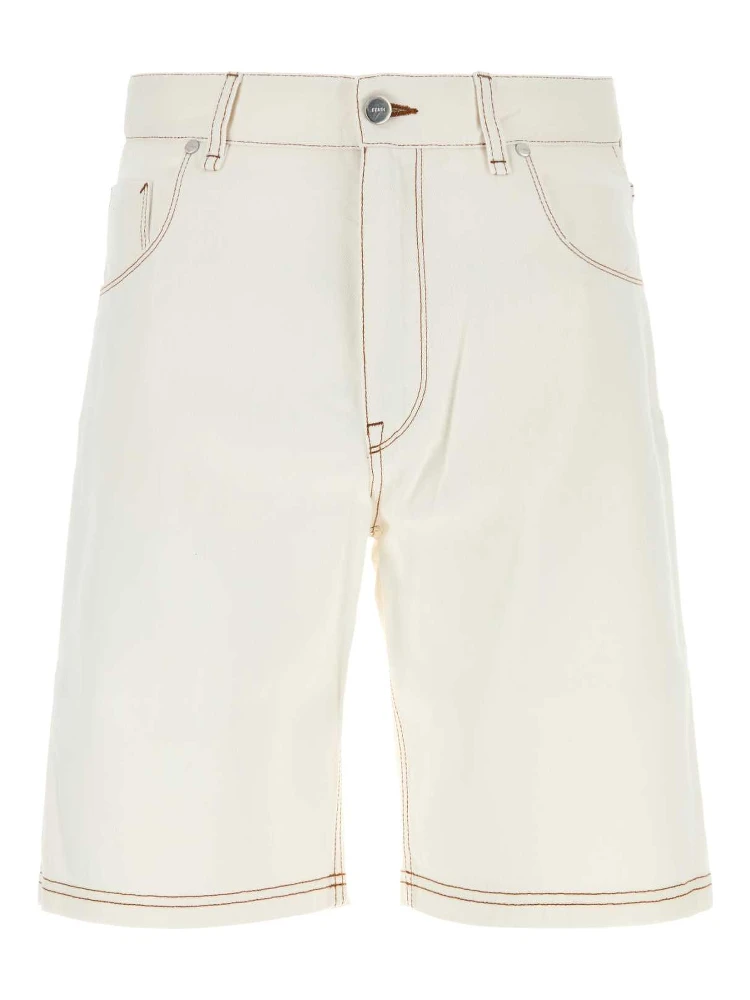 SHORTS FENDI ROMA WHITE DENIM