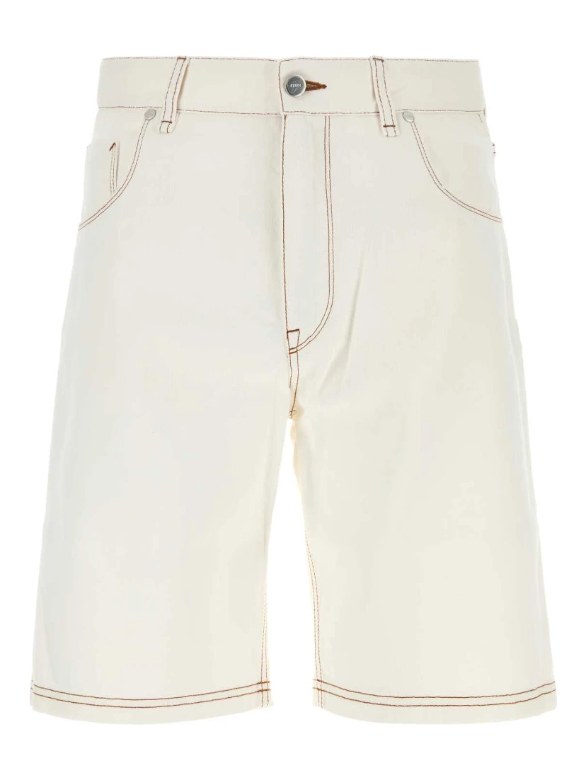 SHORTS FENDI ROMA WHITE DENIM