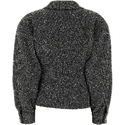 SEQUIN TWEED JACKET WITH METAL BUTTONS