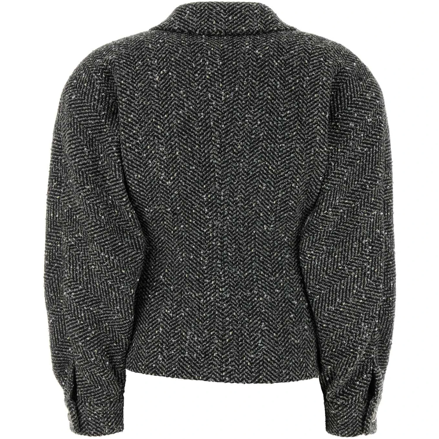 SEQUIN TWEED JACKET WITH METAL BUTTONS