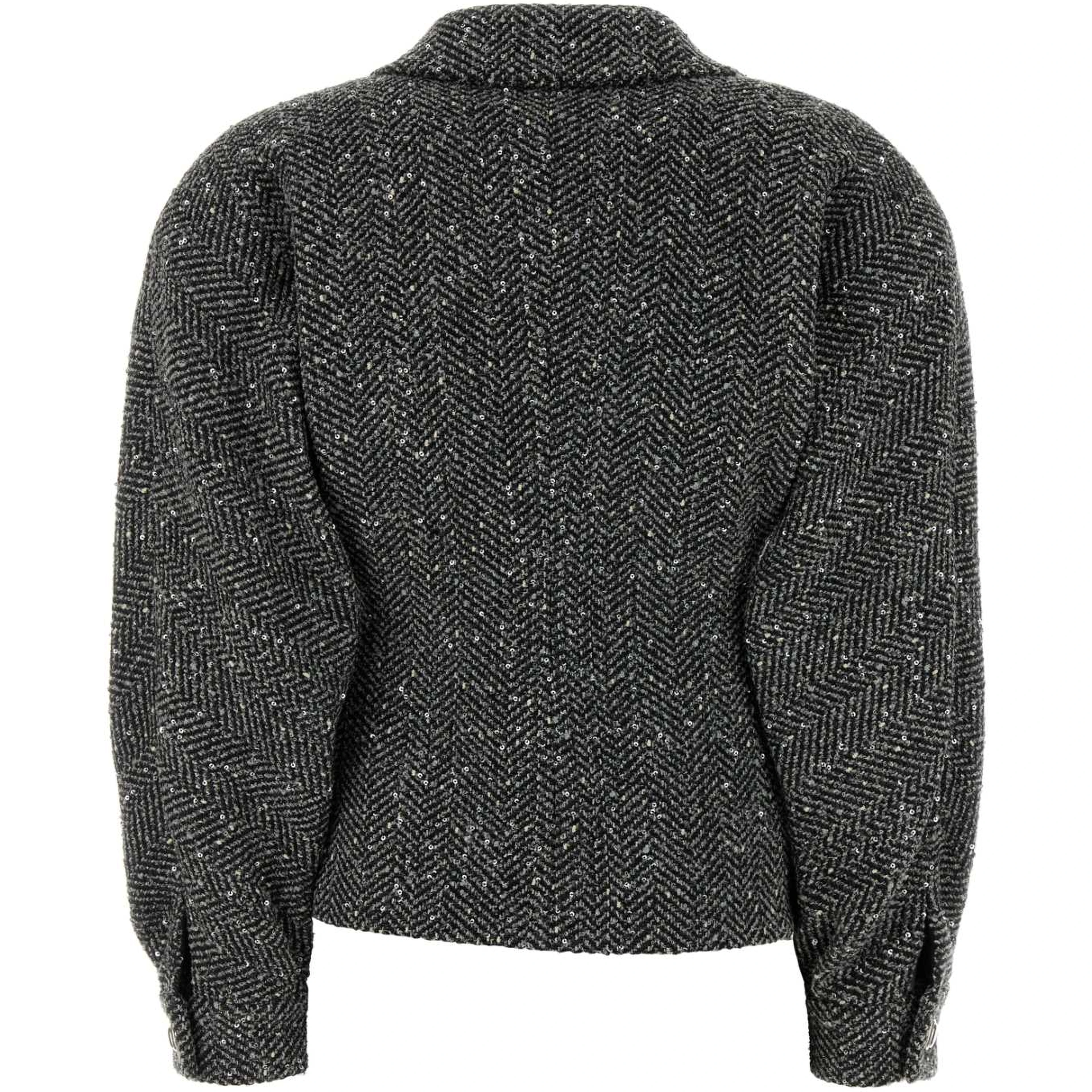 SEQUIN TWEED JACKET WITH METAL BUTTONS