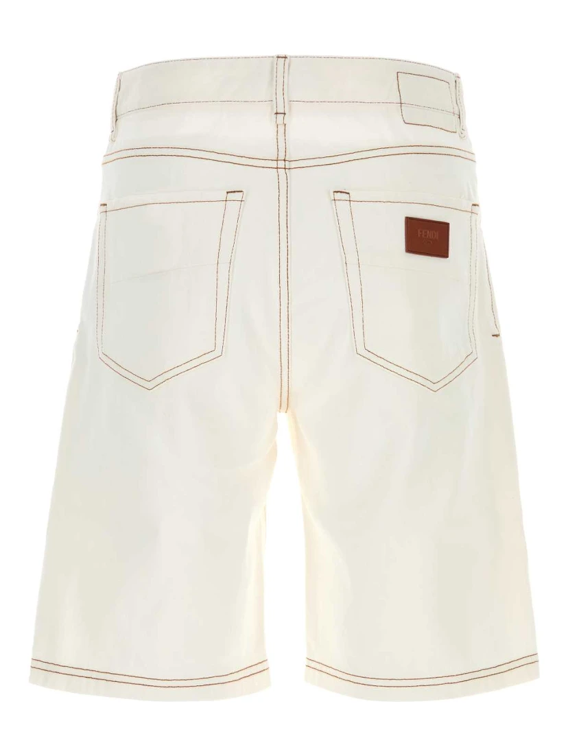 SHORTS FENDI ROMA WHITE DENIM
