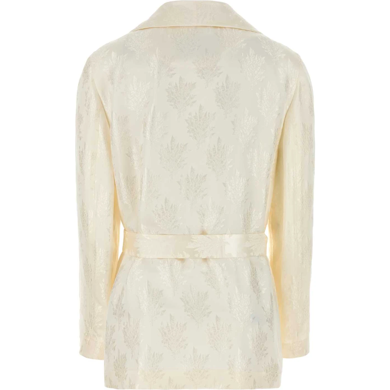 SCIALLE BELTED JAQUARD FLOWER JKT