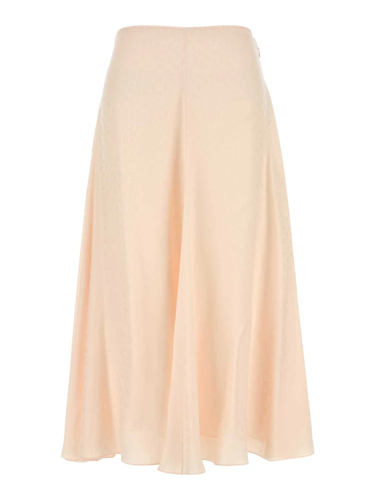 FF LOGO SILK SKIRT