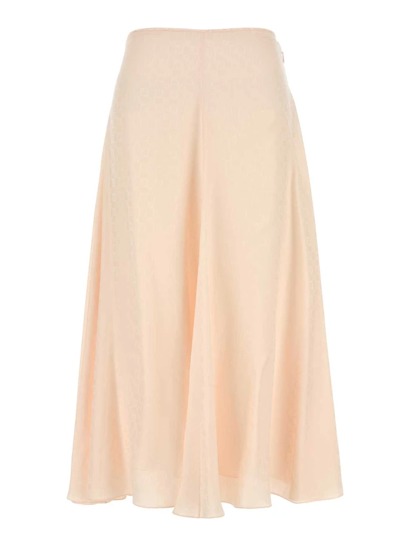 FF LOGO SILK SKIRT