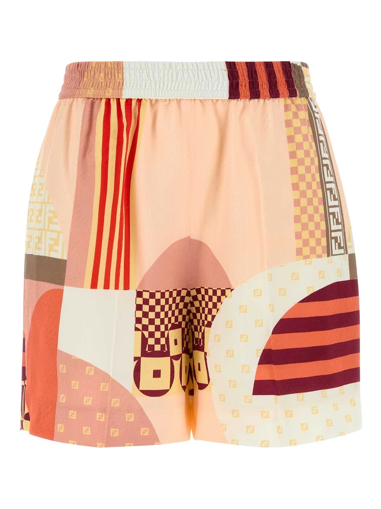 SHORTS PATCHWORK CREPE SATIN