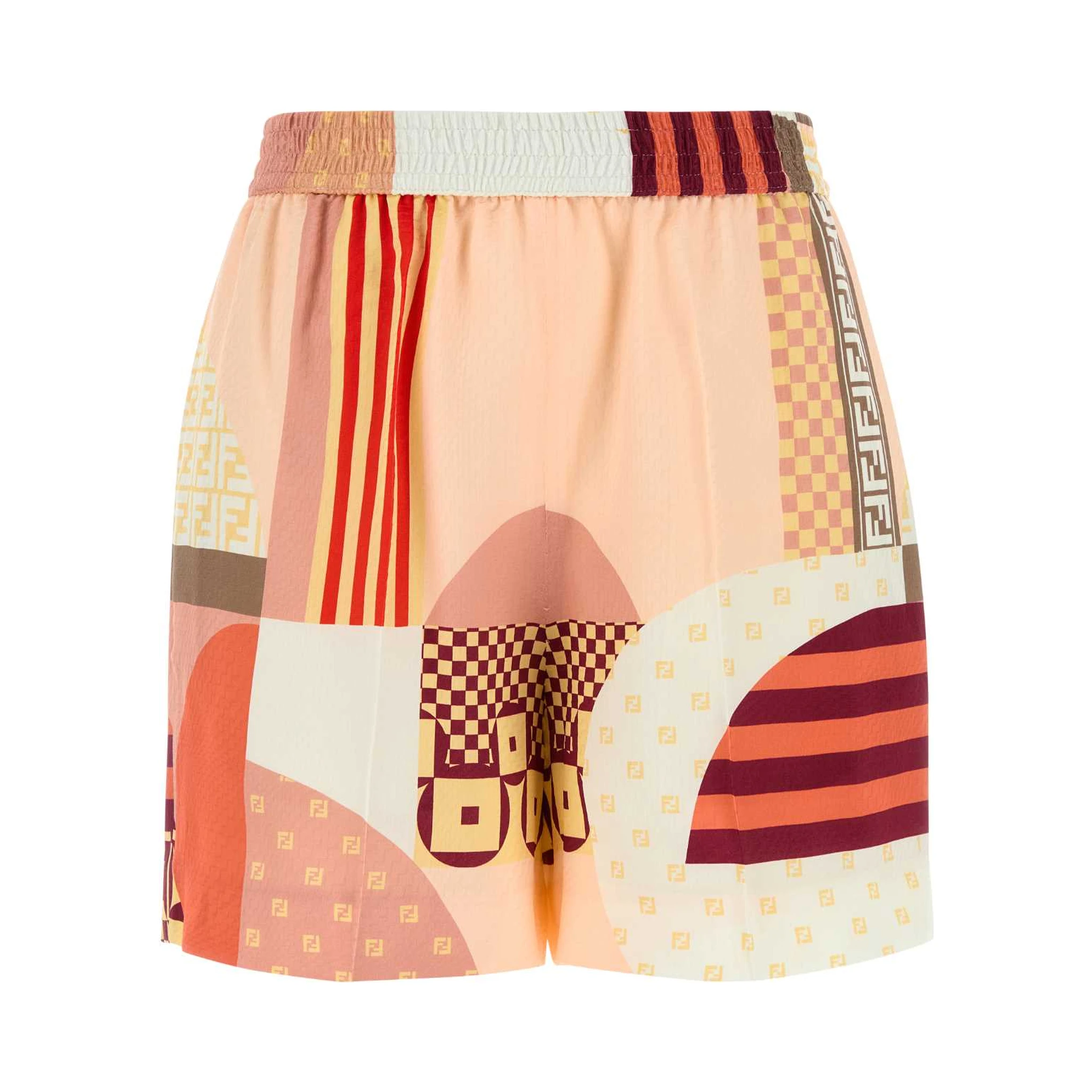 SHORTS PATCHWORK CREPE SATIN