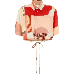 CAMICIA PATCHWORK CREPE SATIN