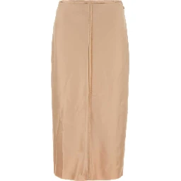 MIDI SKIRT WITH RAW EDGE DETAILS