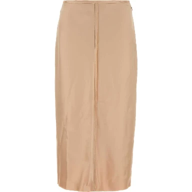 MIDI SKIRT WITH RAW EDGE DETAILS
