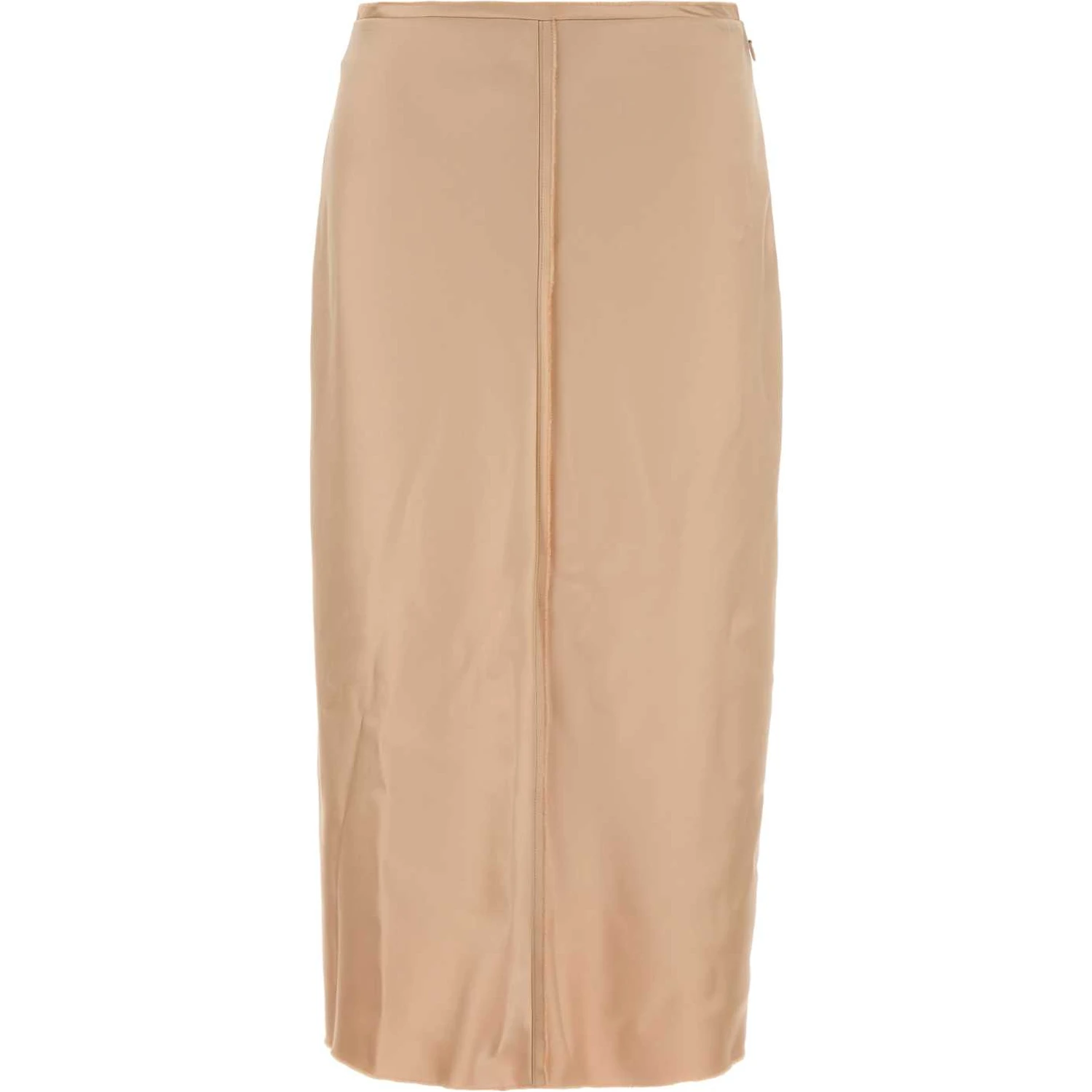 MIDI SKIRT WITH RAW EDGE DETAILS