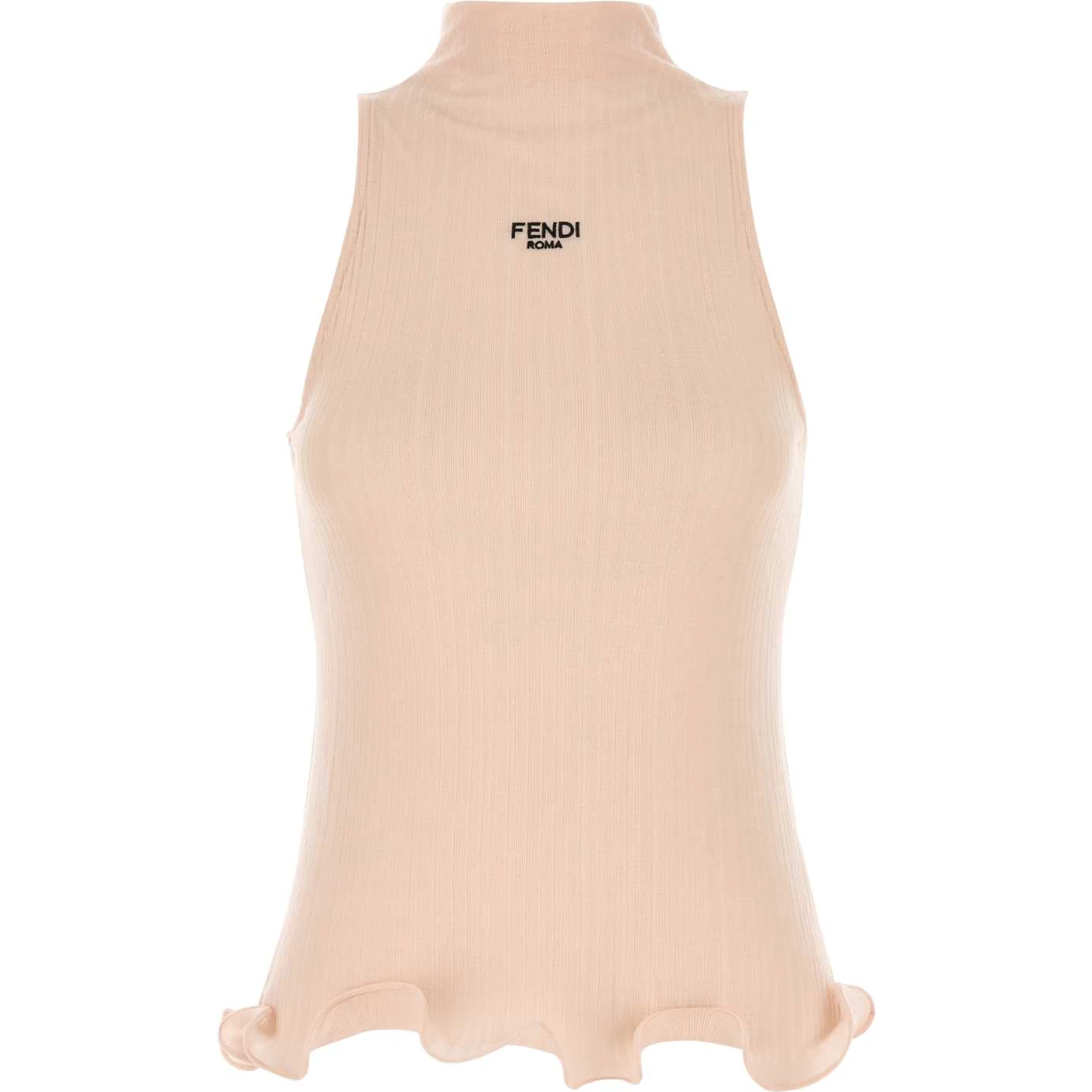 ribbed mock-neck top