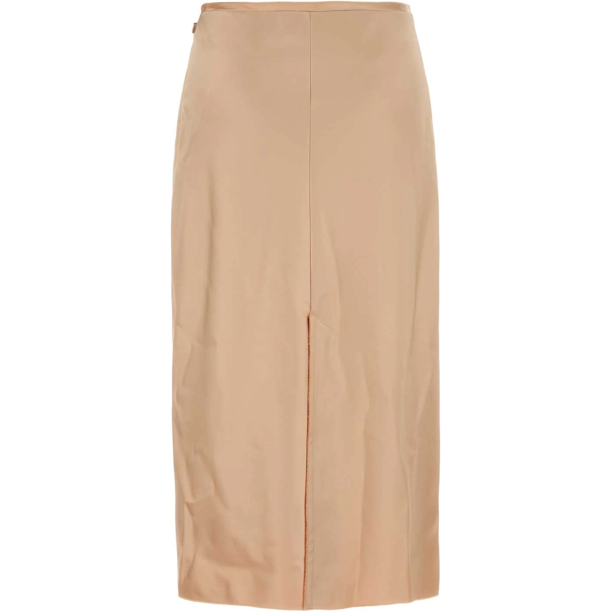 MIDI SKIRT WITH RAW EDGE DETAILS