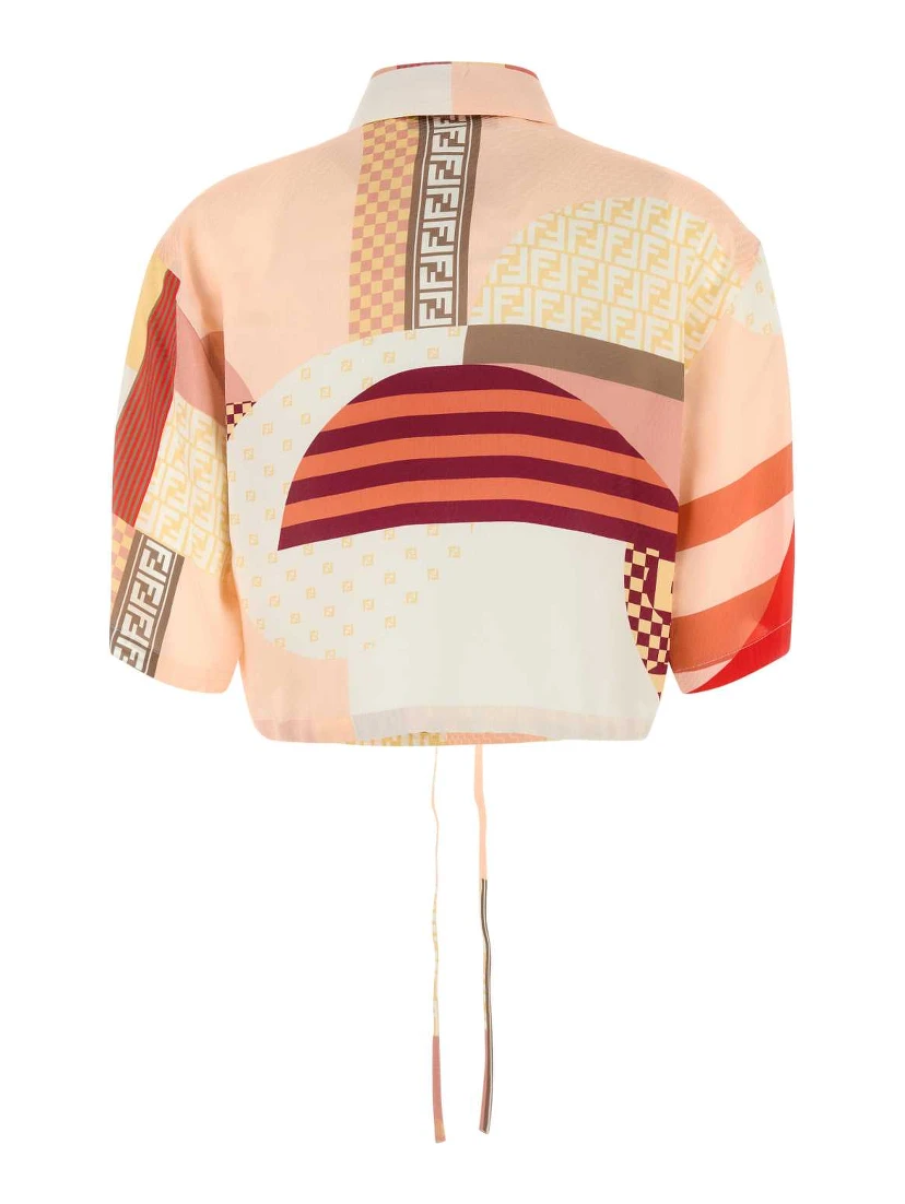 CAMICIA PATCHWORK CREPE SATIN