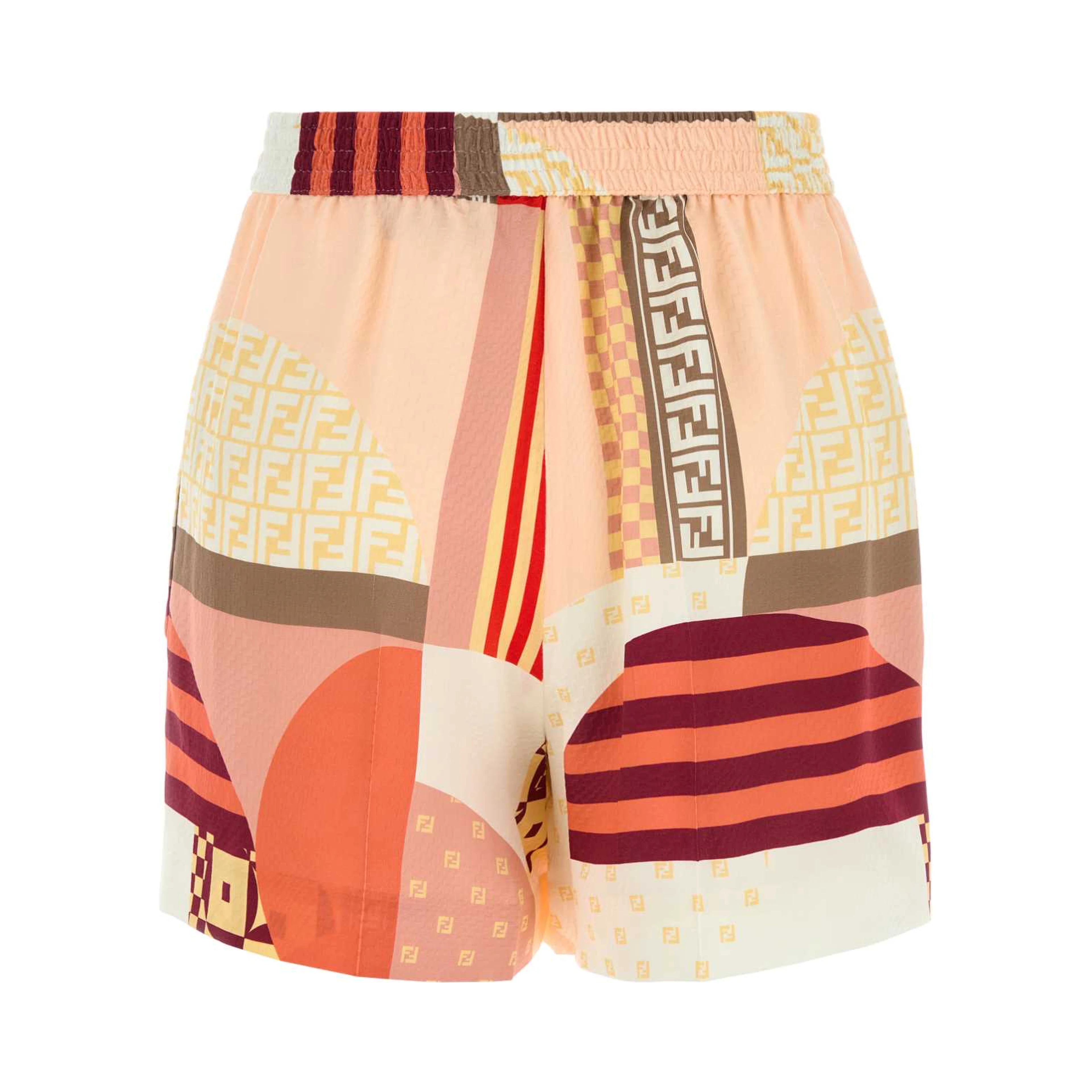 SHORTS PATCHWORK CREPE SATIN