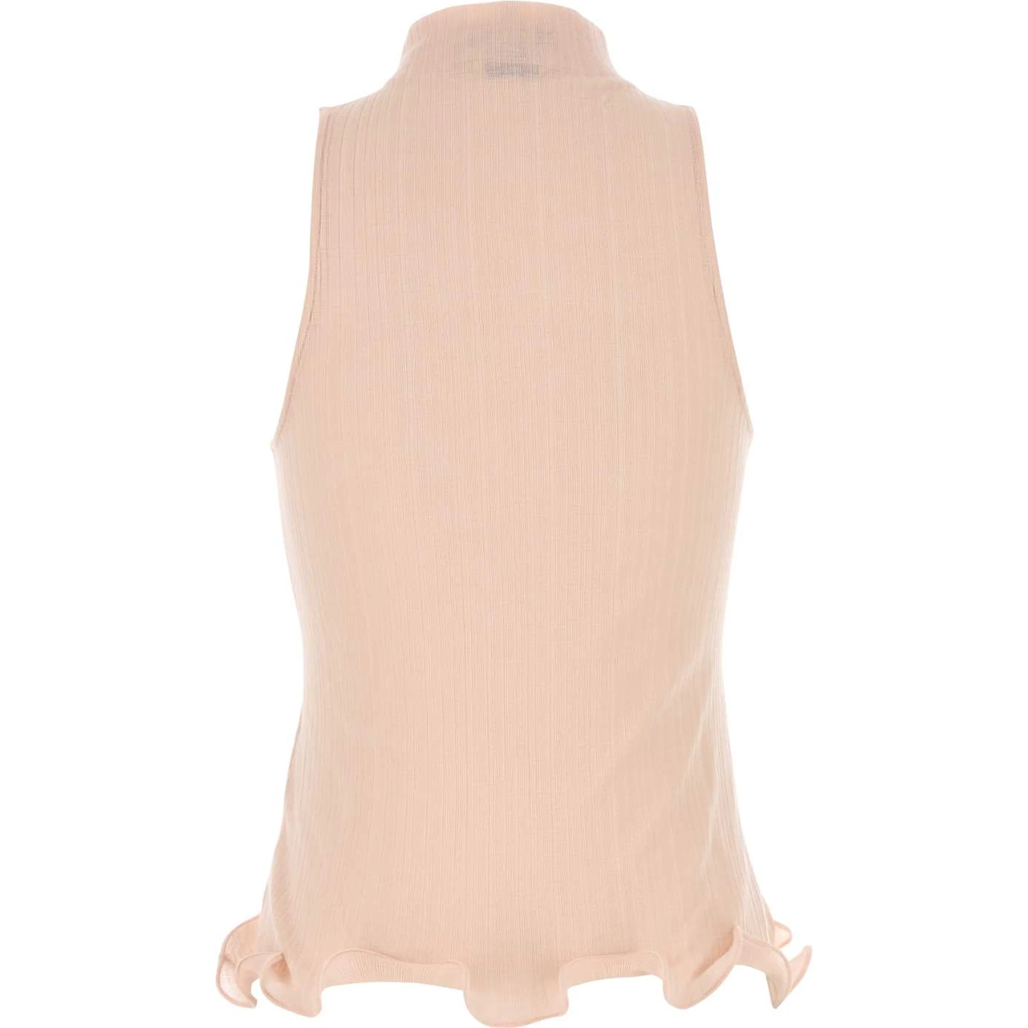 ribbed mock-neck top