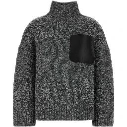 LEATHER PATCH POCKET JUMPER