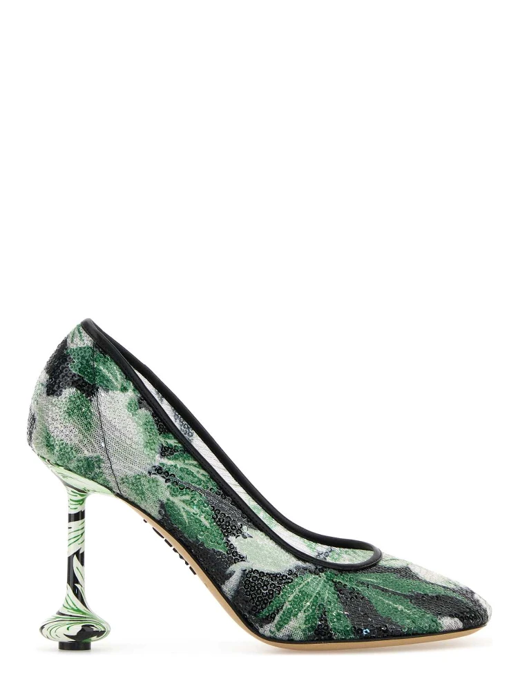 TOY PUMP 90 SEQUINS FLORAL